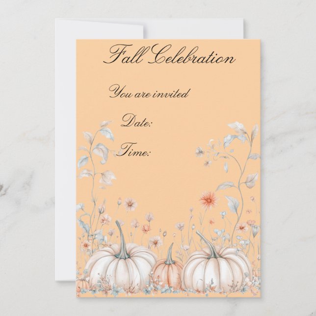 Convites Festa de Ação de Graças do Abóbora (Frente)