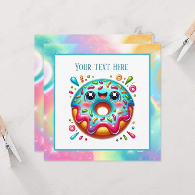 Convites Festa de amantes de donuts (Frente/Verso In Situ)