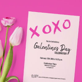 Convites Festa de Amigos do Dia XOXO Galentine