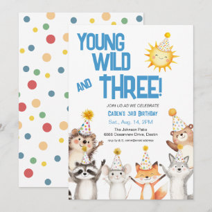 Convites Festa de Animais da Floresta de Festa aniversário 