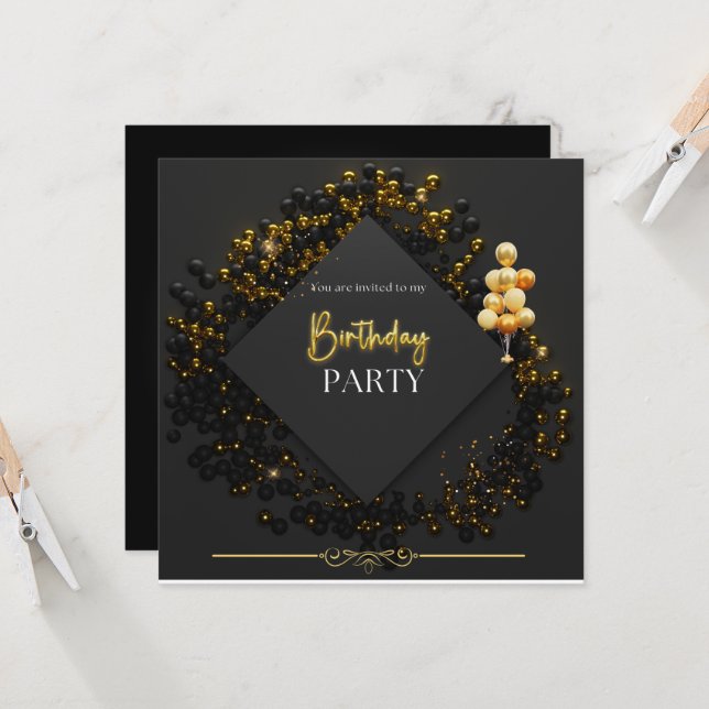 Convites festa de aniversário (Frente/Verso In Situ)