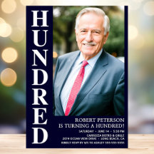 Festa de aniversário 100ª Foto Moderna HUNDRED