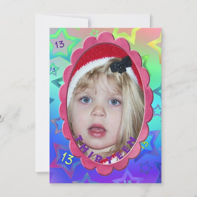Convites Festa de aniversário 13 (Frente)