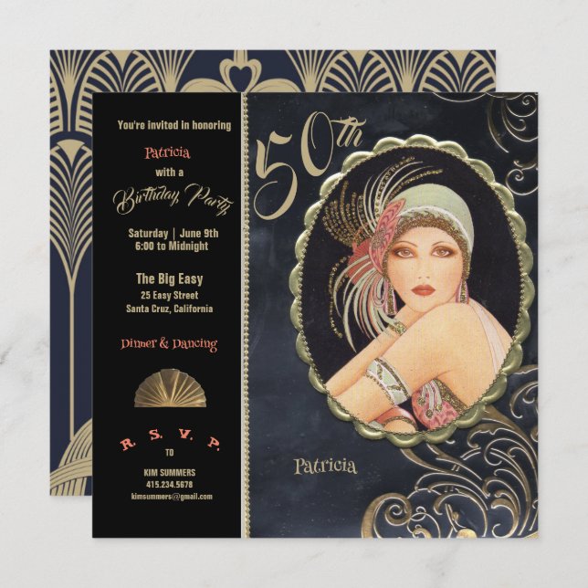Convites Festa de aniversário 50 da Arte 1920 (Frente/Verso)