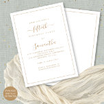Convites Festa de aniversário 50 da borda do script Dourado<br><div class="desc">Borda de Script Dourada Elegante 50ª Festa de aniversário. Disponível digitalmente ou impresso. Um design de texto moderno minimalista para o seu 50º, que é totalmente personalizável, com uma fronteira de solteiro. Altere as palavras conforme necessário e você também pode alterar as cores do texto e do plano de fundo,...</div>