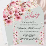 Convites Festa de aniversário 60ª Elegância do Arco Floral<br><div class="desc">Comece esta comemoração especial de 60 anos em um estilo elegante com este belo e gentil convite de arco floral com cores aquáticas pintadas manualmente e flores silvestres mistas. Todo o texto pode ser personalizado para o seu partido, incluindo a idade do convidado de honra. Se você tiver algum pedido...</div>