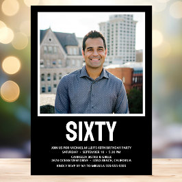 Convites Festa de aniversário 60ª Foto do SEXTY Moderno
