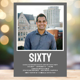 Convites Festa de aniversário 60ª Foto do SEXTY Moderno