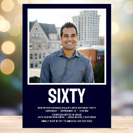 Convites Festa de aniversário 60ª Foto do SEXTY Moderno