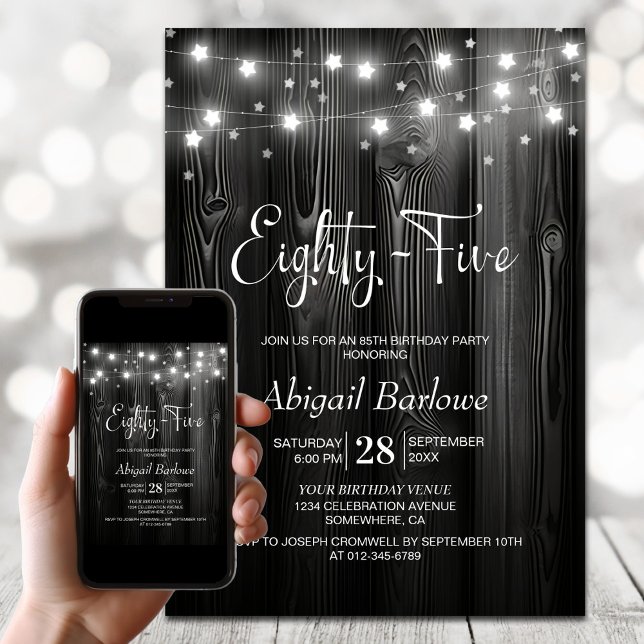 Convites Festa de aniversário 85ª Madeira Preta (Criador carregado)