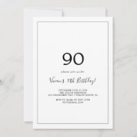 Festa de aniversário 90 minimalista