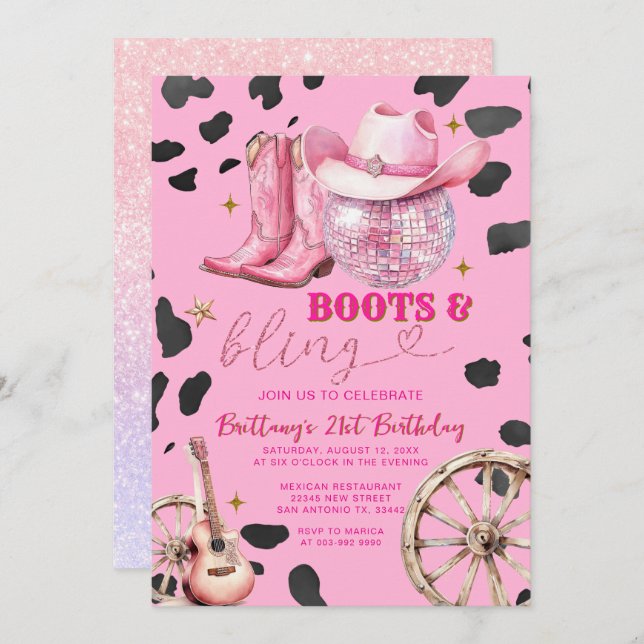 Convites Festa de aniversário Adulta de Garota do Espaço Ro (Frente/Verso)