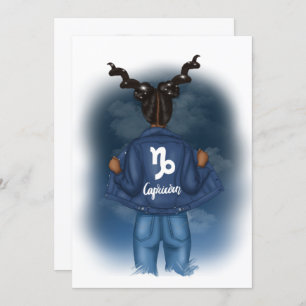 Convites Festa de aniversário Afro-Americana Zodiac