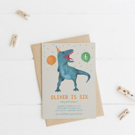 Convites Festa de aniversário Animal do Partido do Dinossau