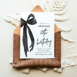 Convites Festa de aniversário Arco Preto Elegante