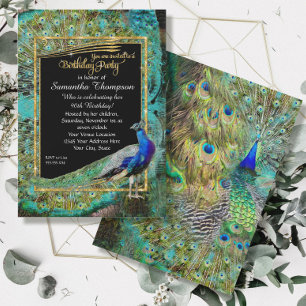 Convites Festa de Aniversário Art Déco com Glamour de Cisne