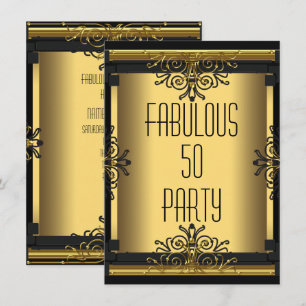 Convites Festa de Aniversário ART DECO Fabuloso 50 Gatsby 5