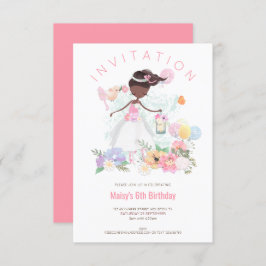 Convites Festa de aniversário balé de 6 de Dançarina Rosa R