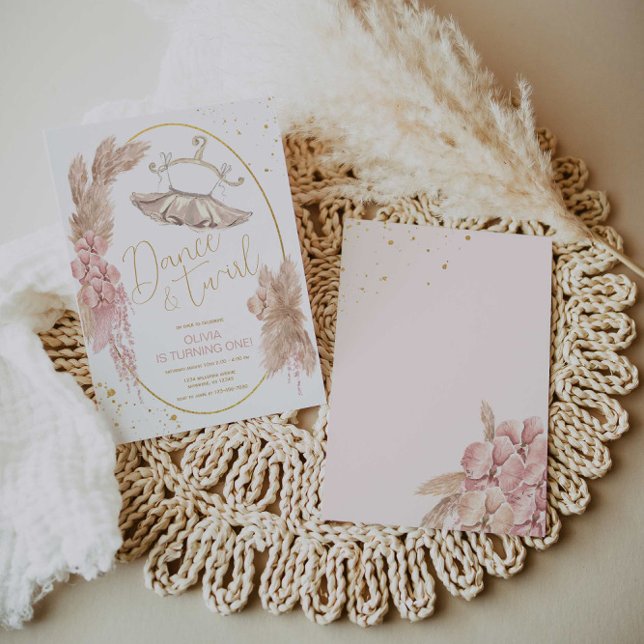 Convites Festa de aniversário Ballerina Tutu (Criador carregado)