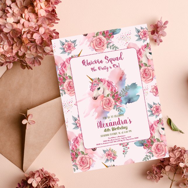 Convites Festa de aniversário Bastante do Arco-Íris do Unic (Criador carregado)