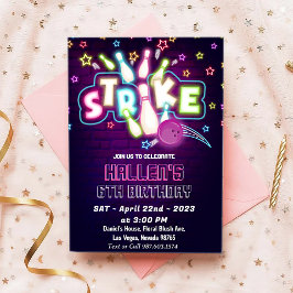 Convites Festa de aniversário boliche
