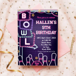 Convites Festa de aniversário boliche