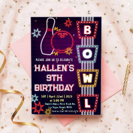 Convites Festa de aniversário boliche