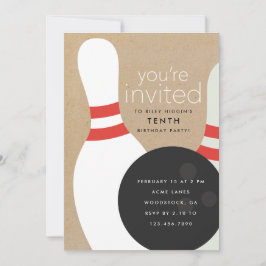 Convites Festa de aniversário boliche