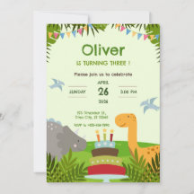 Festa de Aniversário Bolo de Dinossauro