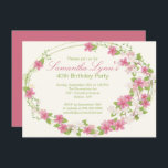 Convites Festa de aniversário Bonito do Piso do Flor de Águ<br><div class="desc">Nosso convite de aniversário de flor de primavera de aquarela bonito é perfeito para uma festa de aniversário adulta para qualquer garota, incluindo um doce aniversário de 16 anos, aniversário de 21 anos, aniversário de 30 anos, 35 anos, aniversário de 40 anos, 50 anos. Moderno, na moda e convite de...</div>