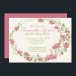 Convites Festa de aniversário Bonito do Piso do Flor de Águ<br><div class="desc">Nosso convite de aniversário de flor de primavera de aquarela bonito é perfeito para uma festa de aniversário adulta para qualquer garota, incluindo um doce aniversário de 16 anos, aniversário de 21 anos, aniversário de 30 anos, 35 anos, aniversário de 40 anos, 50 anos. Moderno, na moda e convite de...</div>