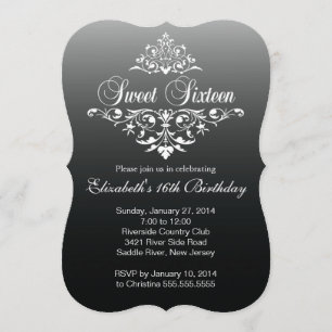 Convites Festa de aniversário Branca Branca Moderna Dezesse