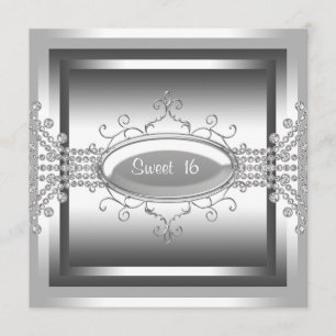 Convites Festa de aniversário branca do doce 16 dos