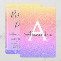 Festa de aniversário Brilhante Rosa Púrpura Brilha