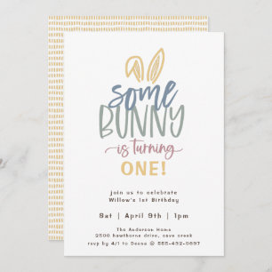 Convites Festa de aniversário Bunny