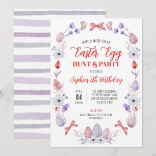 Convites Festa de Aniversário Caça aos Ovos de Páscoa