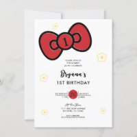 Festa de Aniversário Caprichosa com Laço Vermelho 