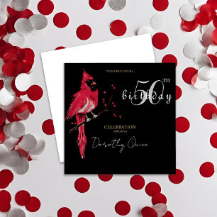 Convites Festa de aniversário Cardinal de Aquarela