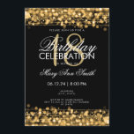 Convites Festa de aniversário Classy 18th Sparkles Dourado<br><div class="desc">Elegante e classe 18ª Festa de aniversário Espalha um modelo de convite Dourado. Com luzes,  cordas e faíscas. Produtos correspondentes disponíveis.</div>