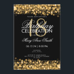 Convites Festa de aniversário Classy 18th Sparkles Dourado<br><div class="desc">Elegante e classe 18ª Festa de aniversário Espalha um modelo de convite Dourado. Com luzes,  cordas e faíscas. Produtos correspondentes disponíveis.</div>