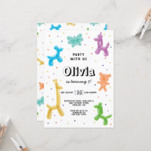 Festa de aniversário Colorida De Animais De Balão,