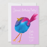 Festa de aniversário colorida de aves aquáticas
