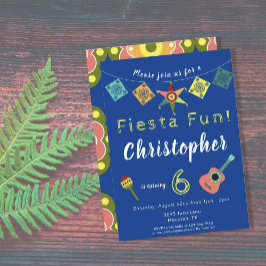 Convites Festa de aniversário Colorida Fiesta Boys