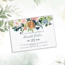 Festa de aniversário com aguarela floral naval mod