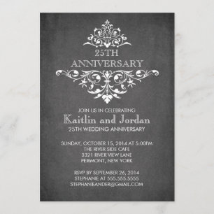 Convites Festa de Aniversário com Floreios em Lousa Moderna