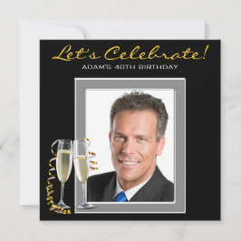 Convites Festa de Aniversário com Foto de Qualquer Número p