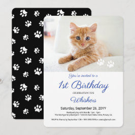 Convites Festa de Aniversário com Fotos de Animais Fofos e 