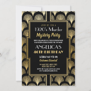 Convites Festa de Aniversário com Jantar e Mistério de Assa