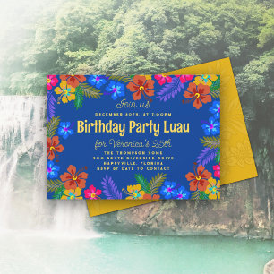Convites Festa de Aniversário com Luau Havaiano 