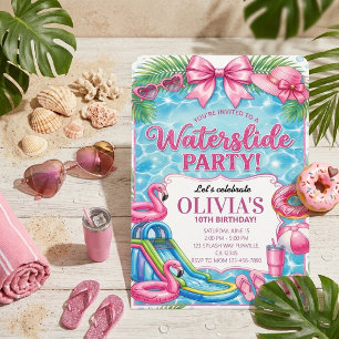 Convites Festa de Aniversário com Piscina e Pista de Água P